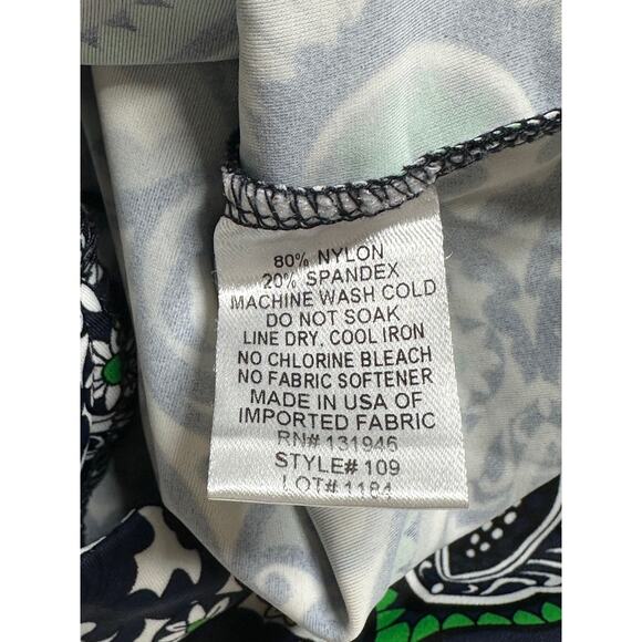 Jude Connally Dress Womens Small Green Navy Shift Geometric Jude Cloth Stretch - Picture 7 of 10